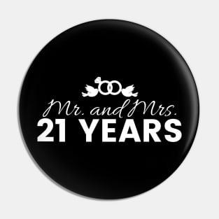 21st Wedding Anniversary Couples Gift Pin