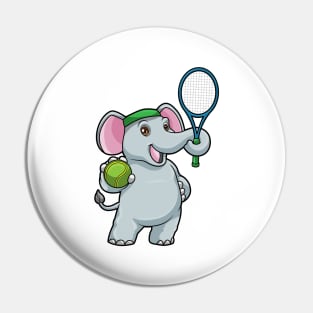 Elephant at Tennis with Tennis racket & Ball Pin