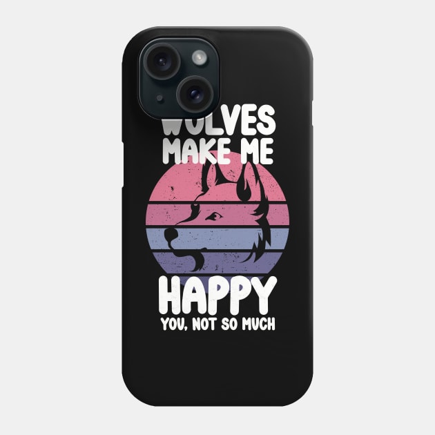 Wolves make me happy Phone Case by CharlieCreates