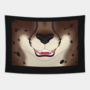 Chocolate Cheetah Face Tapestry