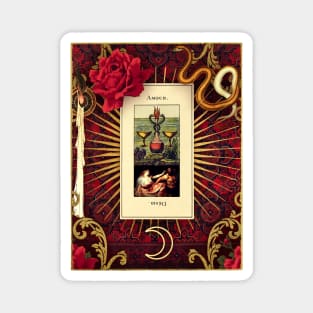 grand etteilla tarot, part I - two of cups Magnet