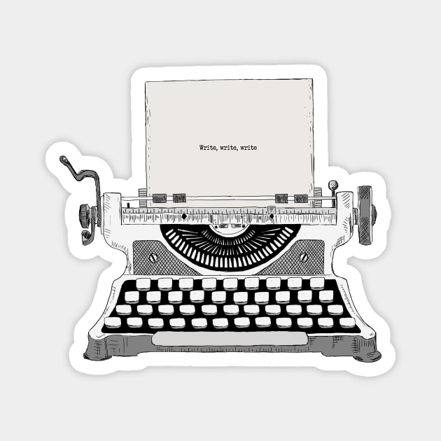 Write, write, write Magnet by ckai