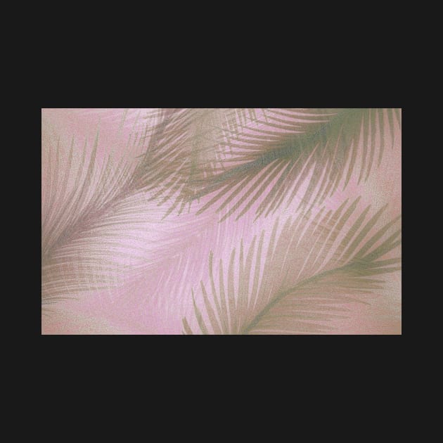 PASTEL PINK GREY DECO  FEATHER PALM DESIGN TROPICAL ART POSTER by jacquline8689