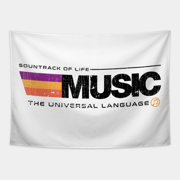 Music - Universal Language v2 Tapestry by Sachpica