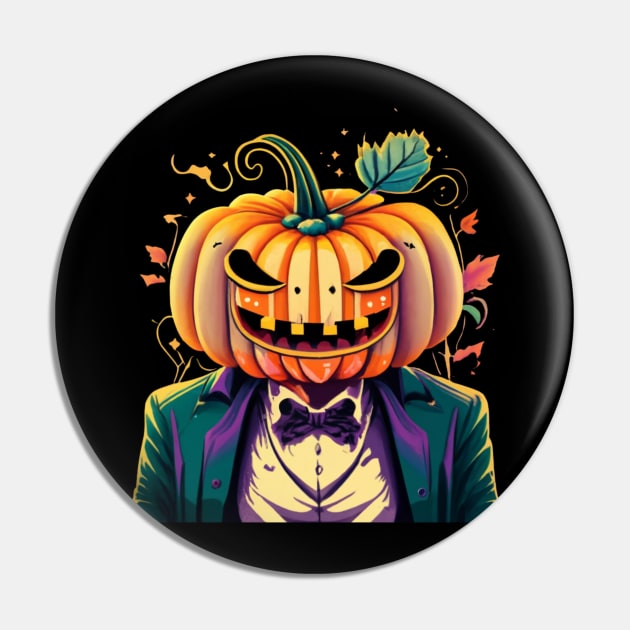 Vintage Halloween Pumpkin 2023. Halloween 2023 Pin by BukovskyART