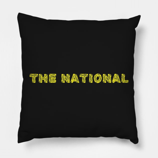 The National Band Logo Lettering Pillow by TheN