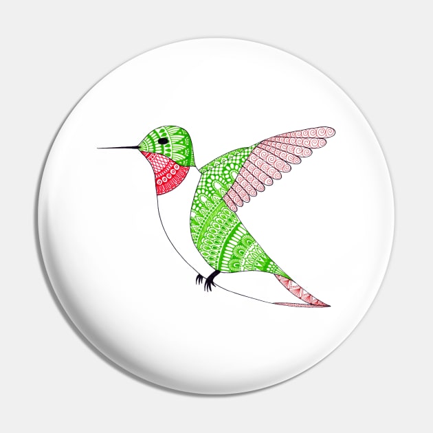 Ruby-Throated Hummingbird Pin by calenbundalas