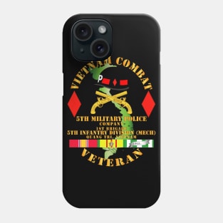 Vietnam Combat Veteran w 5th Military Police Co w 5th ID Phone Case