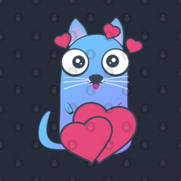 Cat is my Valentine! funny valentine. Bluey style - Cat ...