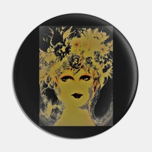 BLACK AND GOLD GIRL,,House of Harelquin Pin