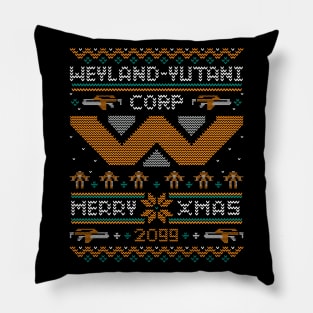 Happy Alien Xmas Pillow