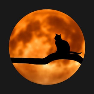 black cat & blood moon T-Shirt