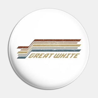 Great White Stripes Pin