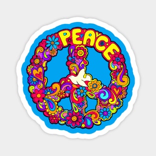 Colorful Peace Sign Magnet