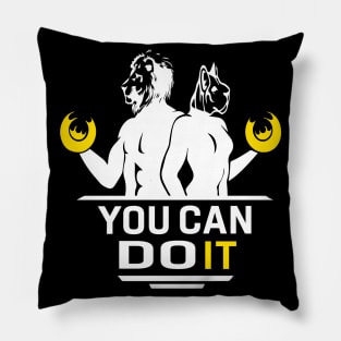 Gym Motivation You Can Do It Pillow