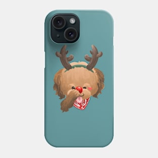 Poodle Dog the Reindeer Phone Case