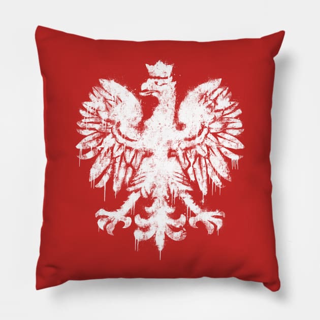 Polish Eagle Graffiti Pillow by GAz