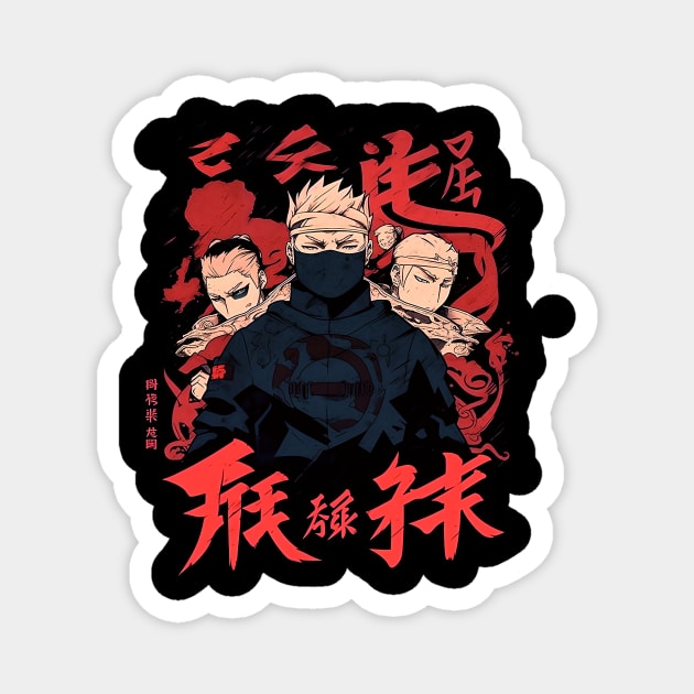 Kanji Ninjas Magnet by Afrikanime