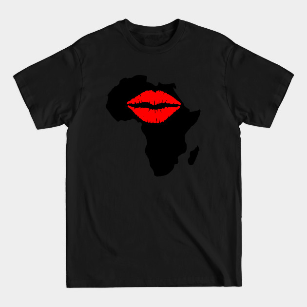 Disover Kiss for Africa Motherland Black Heritage Pride Gift - Africa - T-Shirt