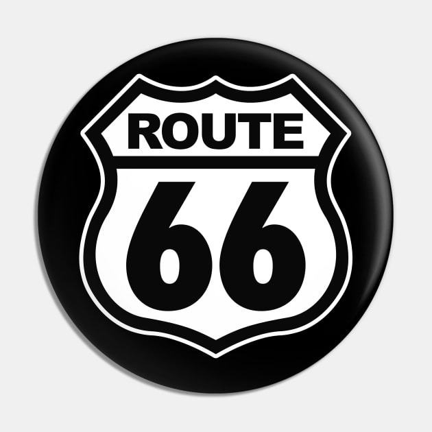 Historic Route 66 Vintage Pin by TextTees