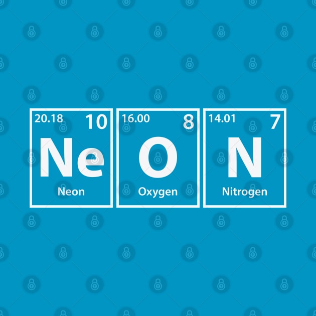 Neon (Ne-O-N) Periodic Elements Spelling by cerebrands