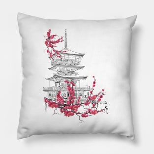 Pagode mit Sakura Pillow