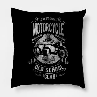 California Motorcycle Old School Pillow