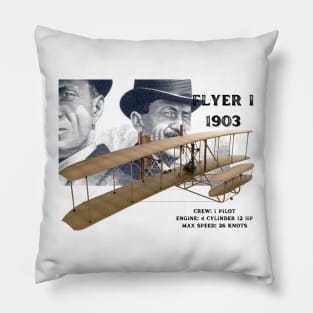 flyer 1 brothers aircraft design Pillow