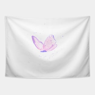 Pink gentle butterfly, insect, summer, spray. Watercolor, art decoration, sketch. Illustration hand drawn modern painting Tapestry