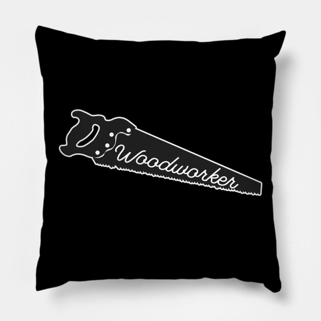 Woodworker Saw Tool Dad Father Son Pillow by charlescheshire