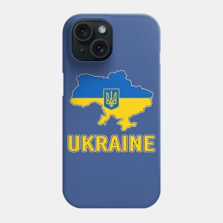 Ukraine Flag Map Phone Case