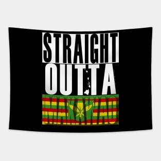 Straight Outta Makawao Maui Hawai'i Kanaka Maoli Flag by Hawaii Nei All Day Tapestry