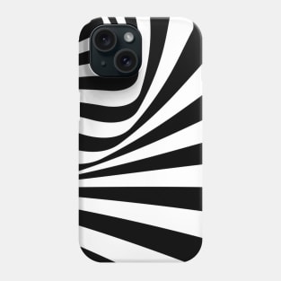 Abstract Art Strips black white Phone Case