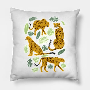 Trendy Boho Cheetah / Leopard Jungle Vibes Pillow