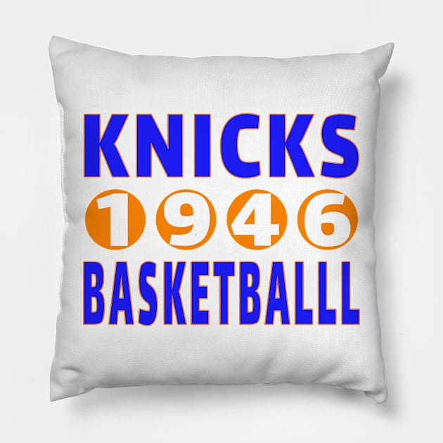 Knicks Basketball 1946 Classic Pillow by Medo Creations