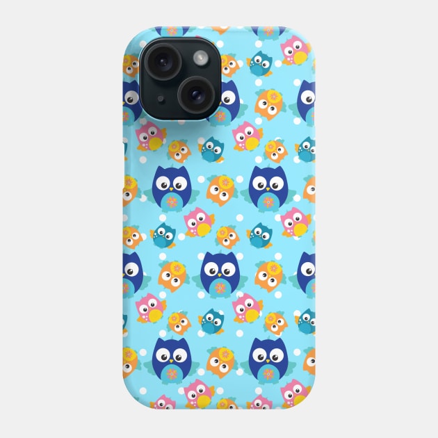 Cool Blue Owl Phone Case by epiclovedesigns