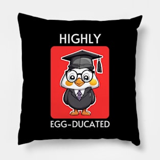 Highly Egg-Ducated | Student Pun Pillow