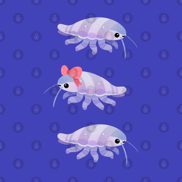 Swimming giant isopod by pikaole