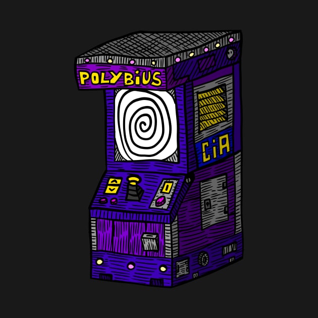 polybius, retro gaming myth. CIA cartoon. by JJadx