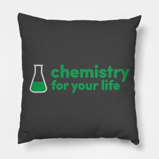 Chemistry For Your Life Apparel Lockup (Light Flask) Pillow