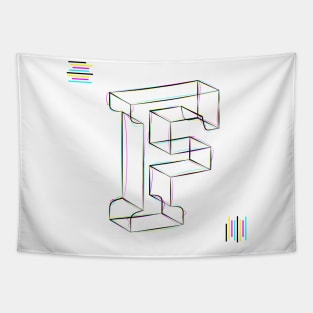 F - cmyk strokes Tapestry