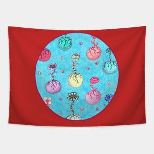 Flower Orbs Tapestry