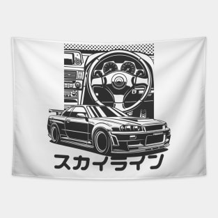 Skyline R34 GTR Tapestry