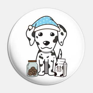 Funny Dalmatian is having a midnight snack Pin