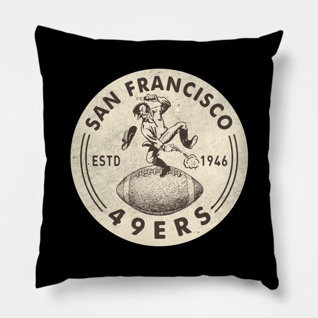 Vintage San Francisco 49ers Pillow by Buck Tee