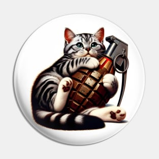 Cat and Grenade Pin