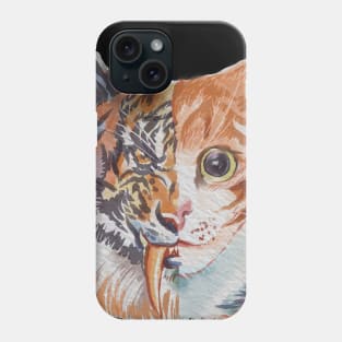 cat and tiger Phone Case