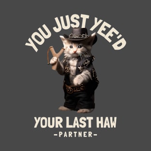 Cute Funny Kitten Cowboy T-Shirt