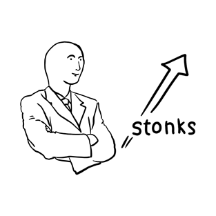 Stonk meme line art T-Shirt