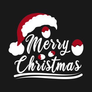 Christmas festive santa hat and christmas egg T-Shirt